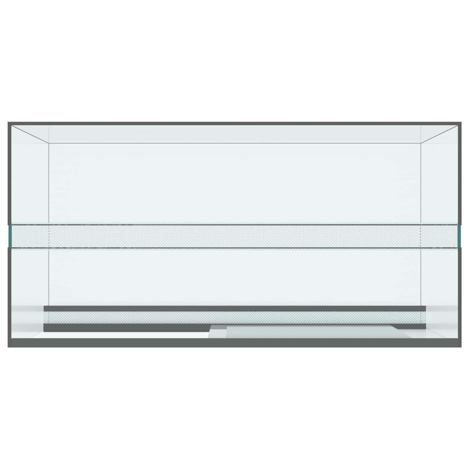 Terrario in vetro trasparente, 80 x 40 x 40 cm, con porte scorrevoli, terrario per rettili antigraffio per anfibi, visione a 360°, ventilazione a rete, design moderno per interni ed esterni