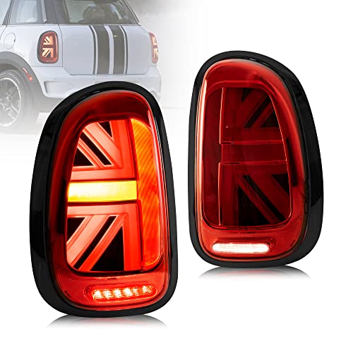 VLAND 3D LED Feux Arrière compatibles pour Mini Countryman R60 WRC/John Cooper Works 2010-2016, Feux Arrière avec clignotant séquentiel ambre,DRL avec...