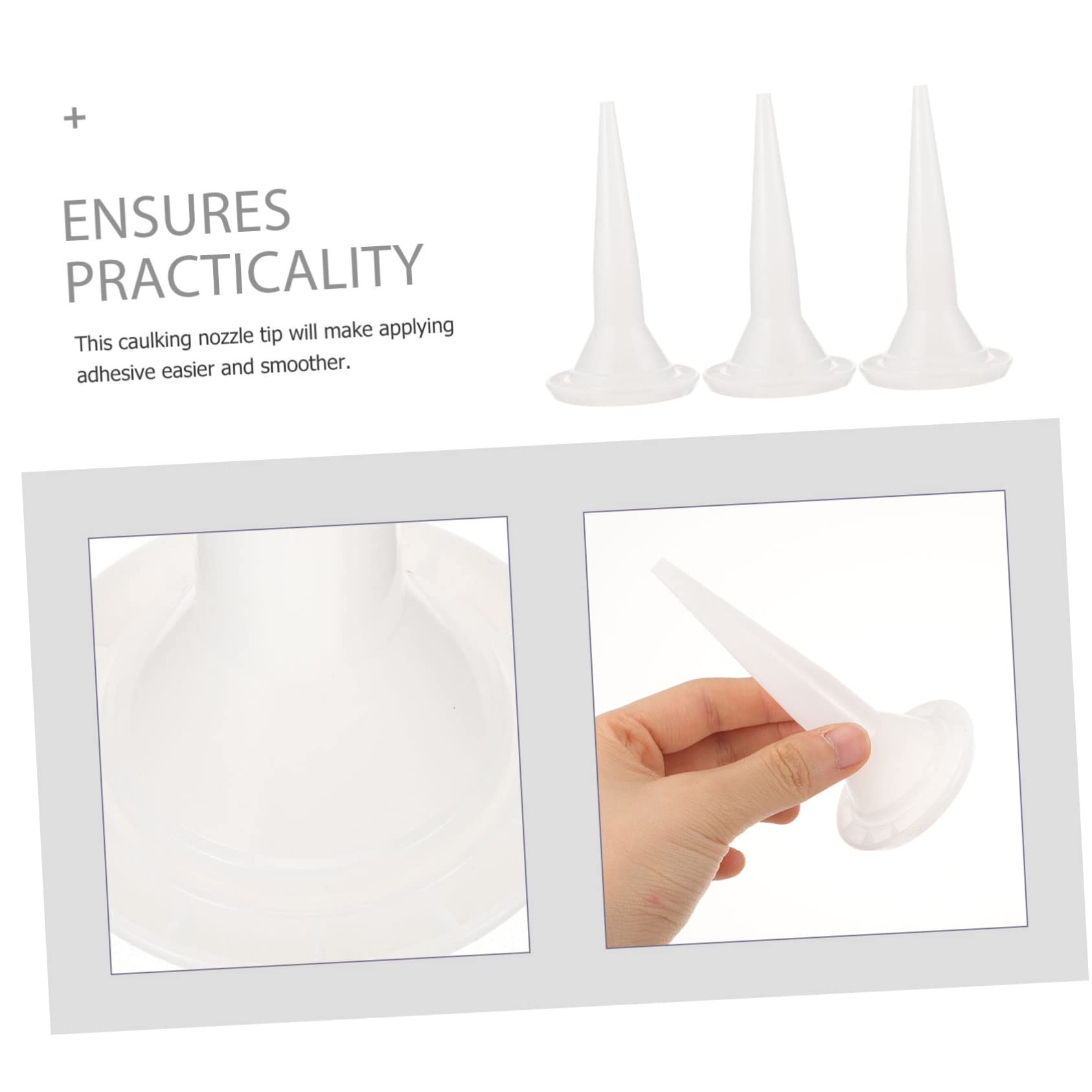 SEWACC Caulking Tips Set 50pcs for Caulking Applicator Caulk Extension Nozzle