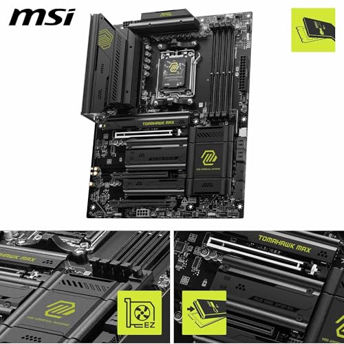 MAG B850 TOMAHAWK MAX WIFI Scheda madre, ATX - Supporta processori AMD Ryzen 9000/8000/7000, AM5-80A SPS VRM, DDR5 Memory Boost 8400+ MT/s (OC), PCIe 5.0 x16, M.2 Gen5, Wi-Fi 7, 5G LAN - Scheda madre - Immagine 2