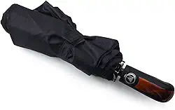 Sombrinha Guarda-Chuva Dobrável Semi Automático Masculina Negócios Preto