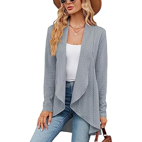 Famulily Women's Plus Size Open Front Cardigan Cover