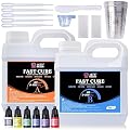 LET'S RESIN Fast Cure Epoxy Resin,Demold in 4 Hours,72OZ Upgrade Quick Drying & Crystal Clear Resin,Bubble Free Epoxy Kit for Craft,Art, Craft Supplies with Dye, Cup,Stir Stick