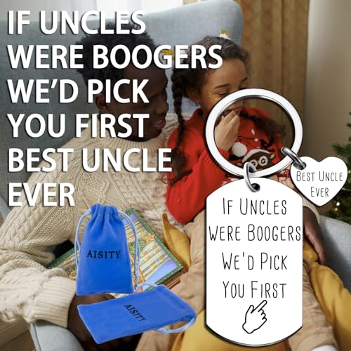 Aisity 4314 Uncle Gifts From Nephew Niece Funny Uncle Keychain For Fathers Day Birthday Christmas Stocking Stuffers Gifts For Uncle Special Best Uncle Ever Gifts Personalized Keychain thumb #6