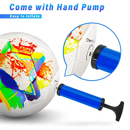 Champhox Size 4 Soccer Ball For Kids Teens Aged 4-6 6-8 8-12 Soccer Balls For Boys Girls Youth Skill Practicing Training Recreation Ball Back To School Easter Christmas Birthday Gifts #TOP5