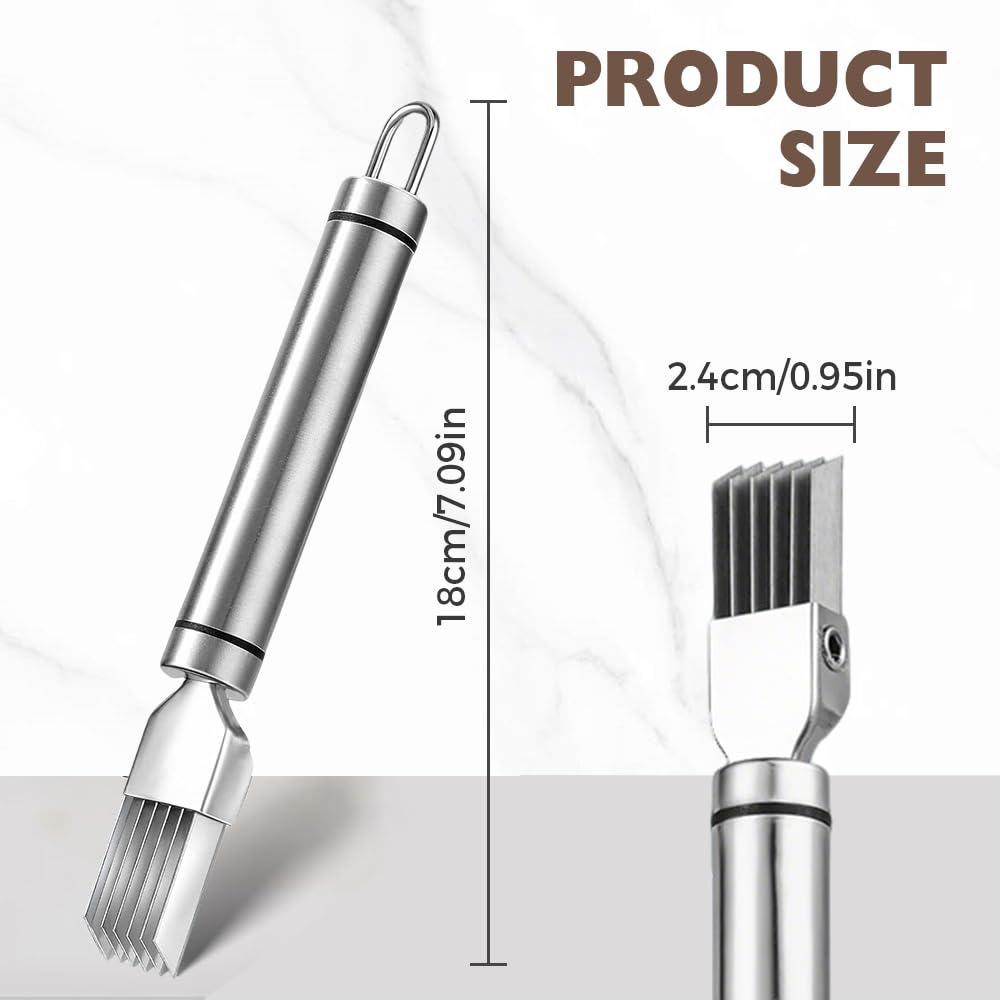 Shred Silk The Knife, 2025 Green Onion Cutter Stainless Steel Chopped Kitchen Slicing Tool Cutter for Vegetables Onion Garlic, Multifunctional Kitchen Food Vegetable Cutter Kitchen Gadget (A 1Pack)