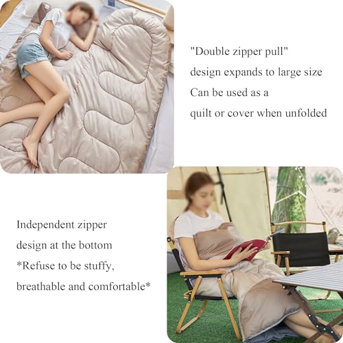 Bolsa de Dormir con Almohada, Ligera, Impermeable y Cálida para Camping al Aire Libre en Temporadas de Verano y Más miniatura 4