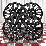 Brighter Design Set of 4 Gloss Black 10 Split Spoke 16' Wheel Covers for Toyota Camry 2012-2014