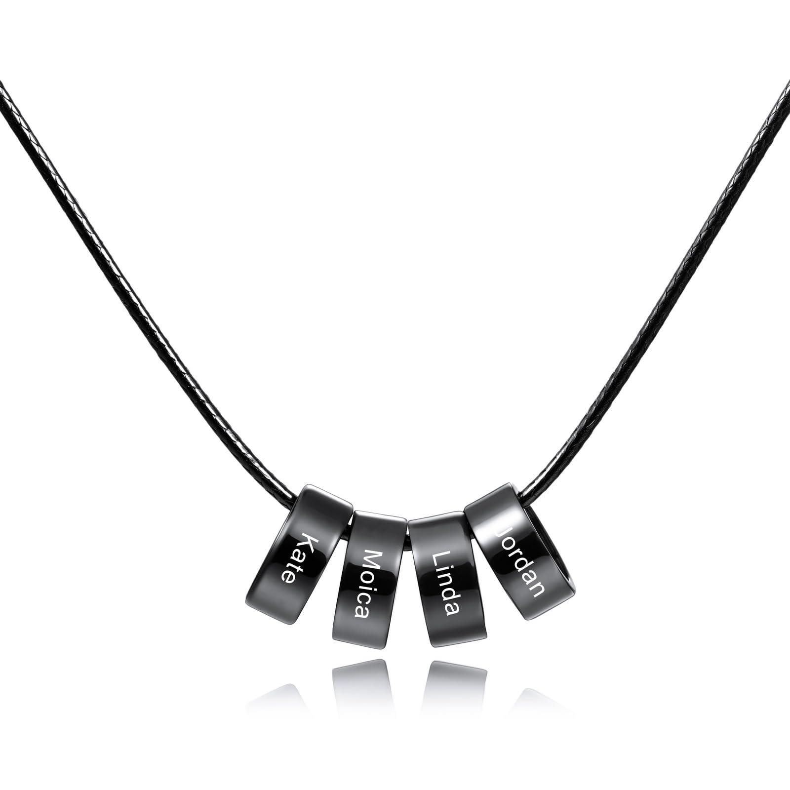 Custom Name Necklace Personalized Stainless Steel Bead