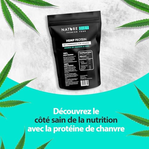 Nature Diet Protéine de Chanvre | 500 g | Protéine Végétale en Poudre | Riche en Fibres | Vegan, Sans Gluten & Sans Lactose | Idéale pour Smoothies, Shakes & Pâtisserie – Image 8