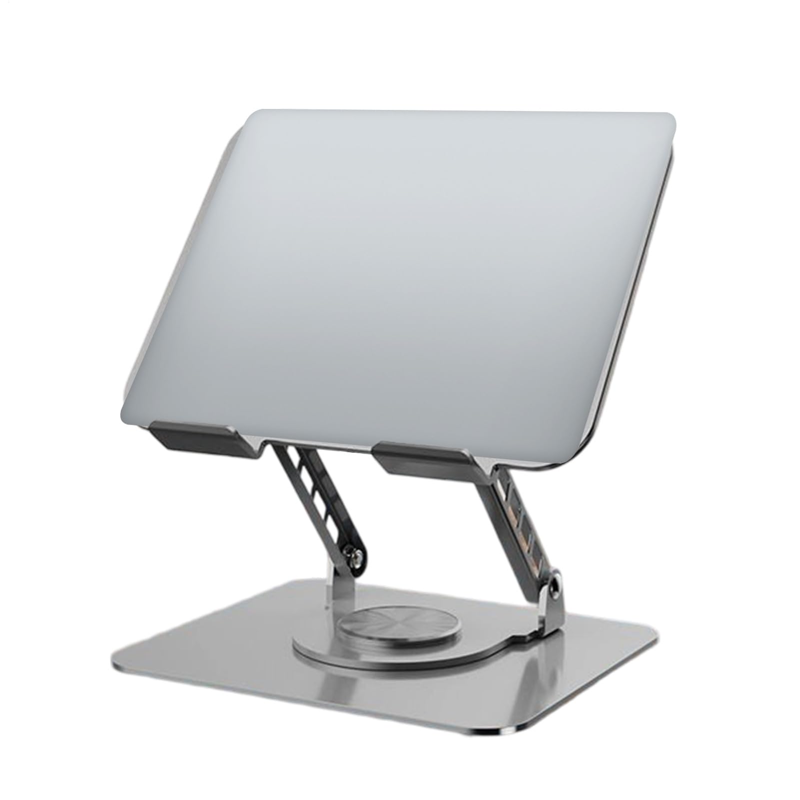 Supporto da scrivania regolabile, ergonomico in alluminio, base antiscivolo stabile, struttura pieghevole, piastra di raffreddamento ventilata, supporto per notebook per casa, camera da