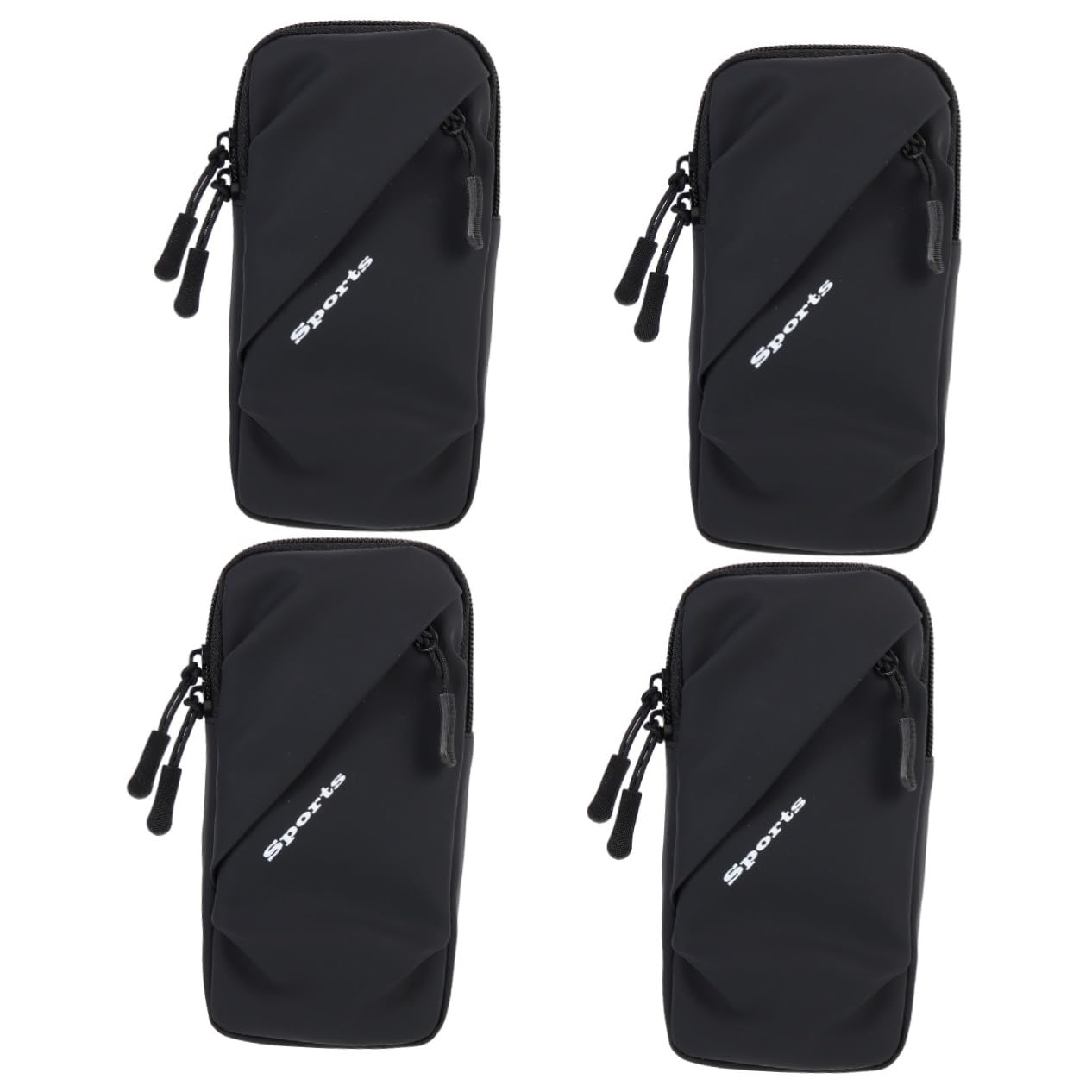 Gadpiparty 4 Pz borsa da braccio copertura impermeabile per braccio custodia telefono impermeabile manicotto del telefono del braccio porta cellulare per correre supporto telefono bici Black