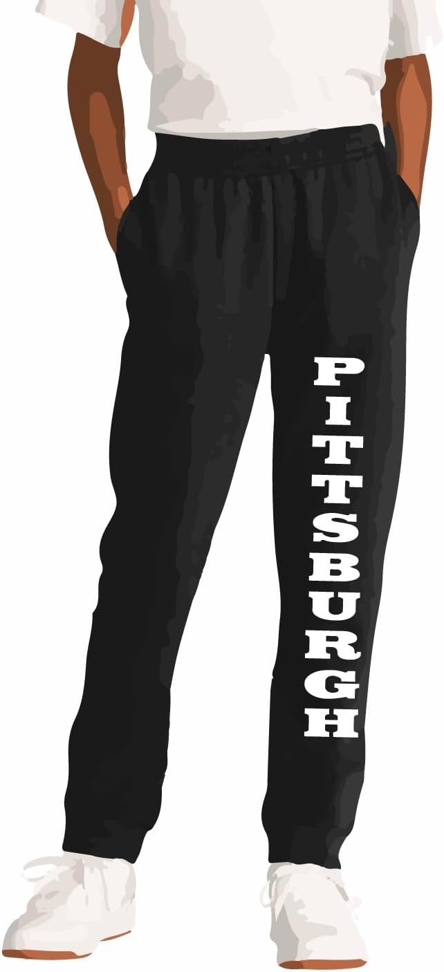 STUFF WITH ATTITUDE Pittsburgh Black Youth Fleece Pocket Joggers