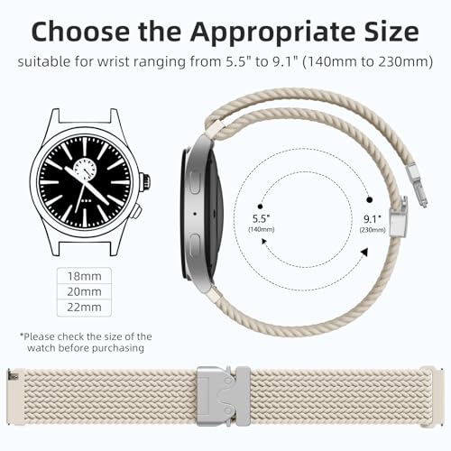 Correa trenzada nylon 18mm compatible Garmin Vivoactive miniatura 6