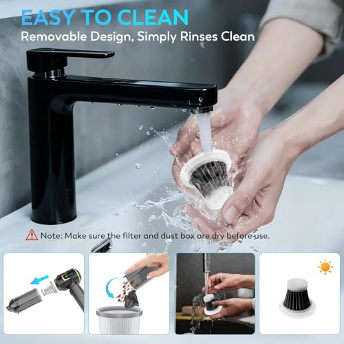 Image of FYA Handheld Vacuum Cleaner Cordless, 4 in 1 Car Vacuum Cleaner & Compressed Air Duster Blower, Rechargeable 6000mAh, 3 Speed Suction Upto 18000PA, BLDC Motor, for Home Car Pet Hair Deep Cleaning