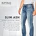 Buffalo David Bitton Men's Slim Ash Jeans, AUTHENTIC and SANDED INDIGO, 31W x 34L