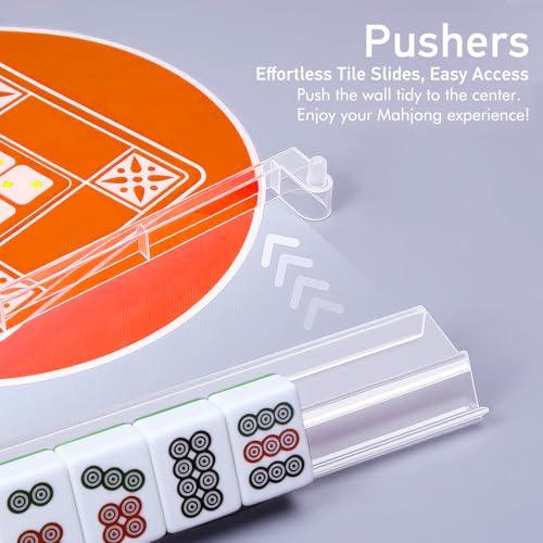 Mahjong Racks con Pushers Transparentes, Set 4 Piezas miniatura 4