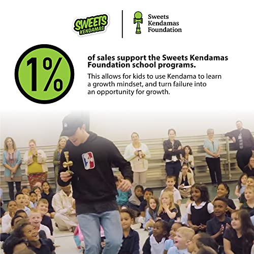 sweets kendamas grain split boost kendama improves hand eye coordination reflexes premium skill toy extra string accessory gift bundle laser tag