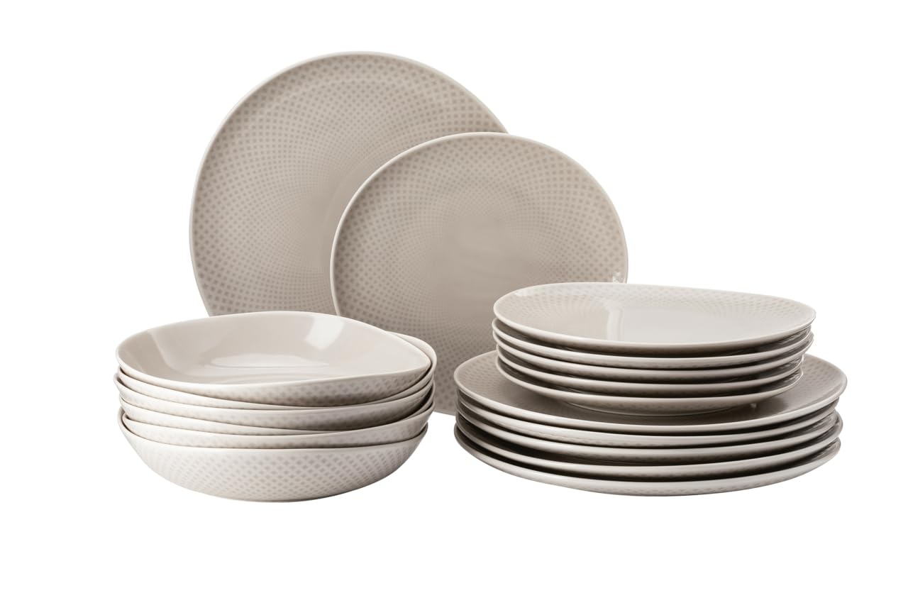 Set de 18 assiettes Rosenthal Junto Soft Shell pour table moderne