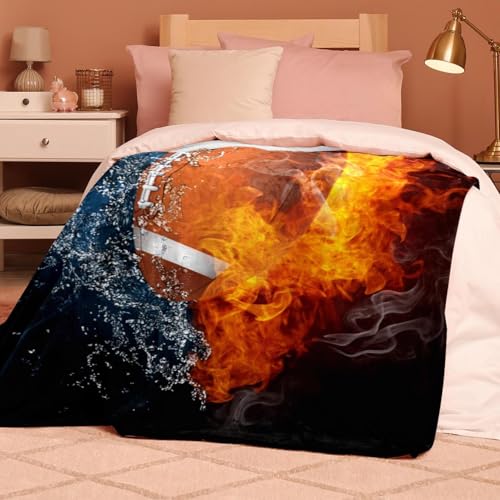 Couverture football eau de feu plaid microfibre pour canapé - 8