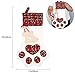 AerWo Pet Dog Christmas Stocking Hanging Christmas Stocking 18 x 11 Inches with Large Paw for Christmas Decorations, Cute Pet Stockings Christmas, Plaid Christmas Stockings for Dogs Cats, Red