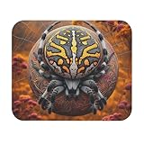 Bold Orbweaver Spider Mouse Pad 9x8 Inch with Rubber Base - Intricate Patterns for Adults