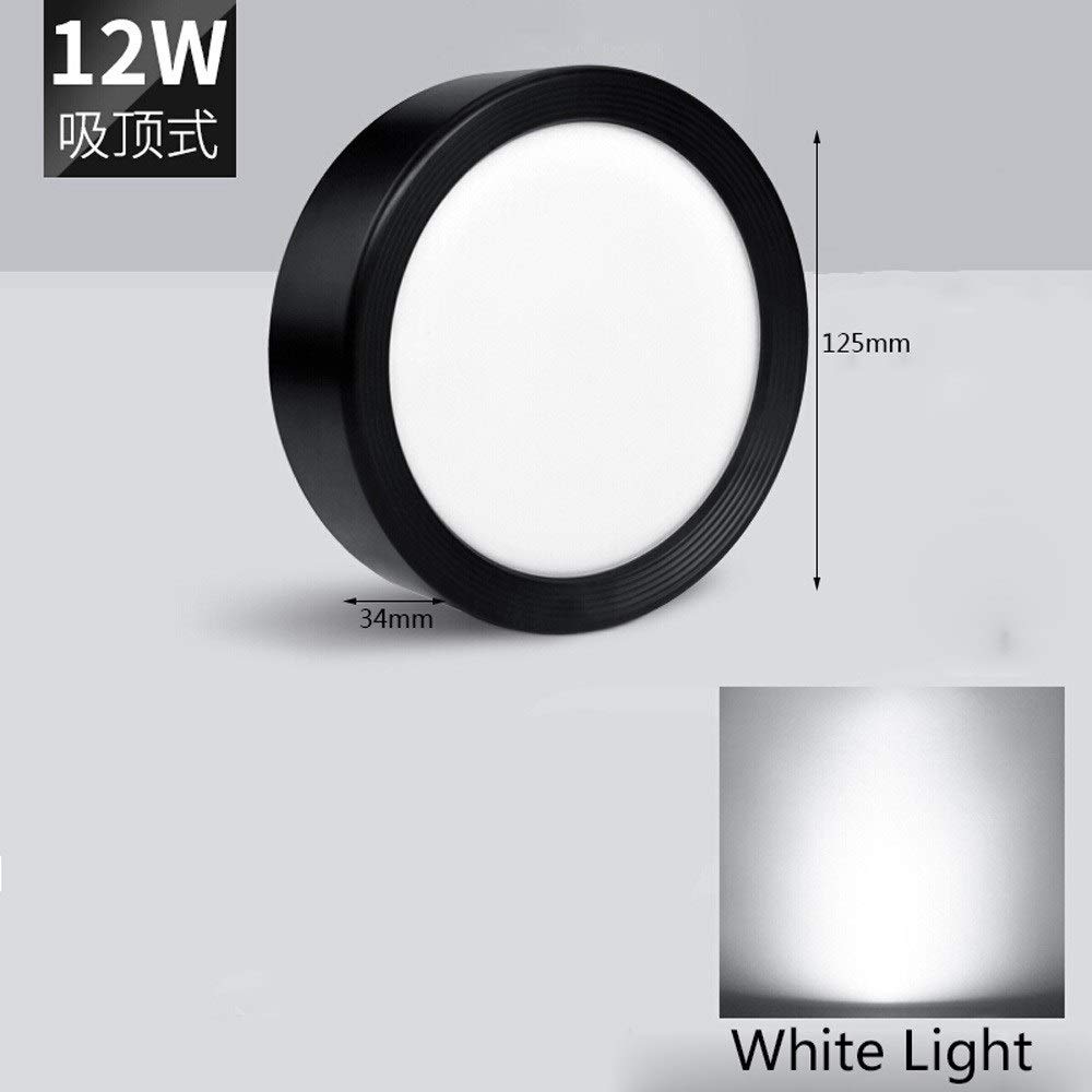Foco LED Empotrado ultradelgado para Montaje en Superficie, Creativo, Redondo, pequeño, con Panel de Rejilla Fina de Aluminio Negro, luz de Techo, iluminación empotrada, Tienda de Ropa, Centro comerc