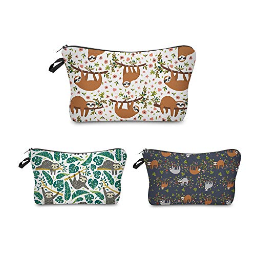 Travel Cosmetic Bag, Large Capacity Cartoon Cosmetic Bag, Cosmetic Bag with Zipper, Travel Toiletry Bag Makeup Accessories Organizer, Foldable Storage Bags Makeup Pouch for Women Girls (Green)