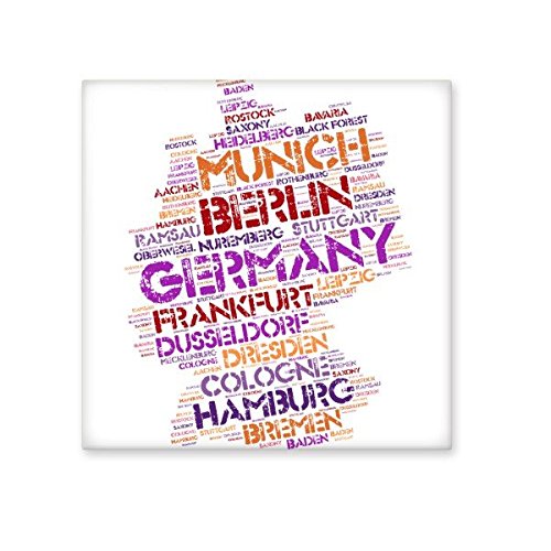 Carreaux de céramique d'art au design carte d'Allemagne en finition biscuitée haut de gamme