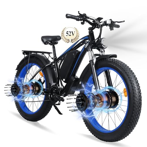 Ronson 100 Miles 39MPH Electric Bike for Adults,Fat Tire Electric Bike with 52V/48V/23Ah Battery，3000W/2000W Mountain Ebikes and Passed UL&GCC