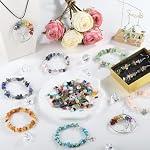 Funtopia 32 Colors Crystal Beads Kit for Jewelry Making,1200 Pcs Natural Gemstone Beads Bracelet Making Kit Adults 5-8mm Irregular Crystals and Stone Bead Chips for Bracelet Necklace Earring DIY Craft