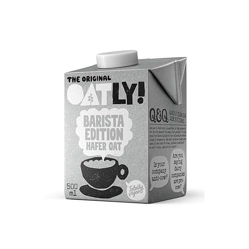 Oatly Barista Edition - Leche de avena sin gluten, sin lácteos, sin OMG, vegana, 32 onzas (paquete de 6)