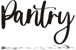 Unique Black Pantry Metal Sign - Modern Wall Art