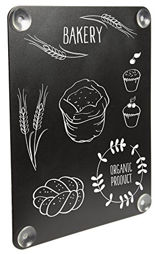 Securit Fenster Kreidetafel mit doppelseitig Schreiben Oberfläche, 27 x 36 cm, schwarz (pfw-27–36-bl)