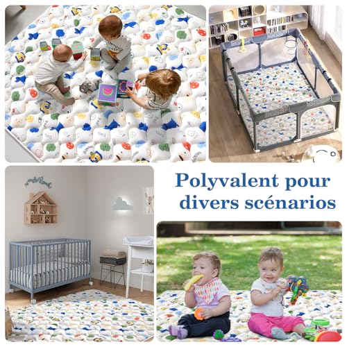 Tapis d'éveil bébé mousse premium épais 150x180cm antidérapant