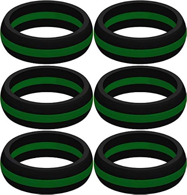 Set of Two (2) Silicone Rings in Your Choice of Size and Color - Engagement Wedding Replacement Rings for Workout and Active Lifestyles
