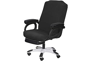 SARAFLORA Universal Office Chair Cover- Black, Washable, Removable