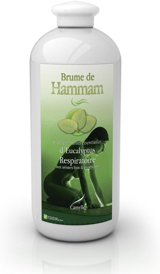 Camylle - Steam Bath Fragrance Eucalyptus - Fragrances Made from Essential Oils for Steam Rooms, Steam Baths, or Steam Showers - Respiratory with Fresh penetrating Aromas - 1000ml