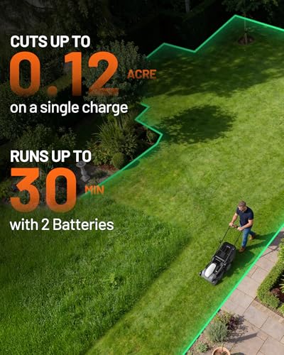 Image of Litheli 40V Lawn Mower Electric, Push Mower, Lawnmower Battery Cordless