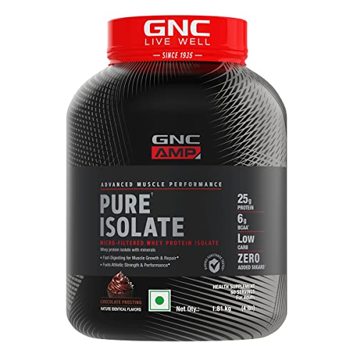 Image of GNC Amp Pure Isolate Low Carb Chocolate Frosting 4Lbs + Pro Performance Creatine Monohydrate 250 Gm - Powder