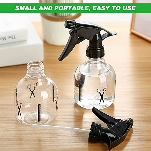 Foto von 2 Stück Sprühflasche klein 250ml Zerstäuber Sprühflaschen Haare Pflanzen Transparent Leere Wassersprühflasche Pflanzensprüher für Blumen