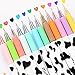 NYKKOLA Diamond Cute Gel Pen Milky Cow Pens,12PCS 0.35mm Extra-Fine Ballpoint Pen Perfect for Office School Supplies Gifts for Boys Girls(Milk 12 Pcs)