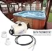12000Btu/Hr 110V No Plug Electric Pool Heater Build-in Flow/Pressure Switch For Tank Hot Tubs,SPA Bath,Above Ground Inground Swimming Pool,Work With 0.75KW Circulating Pump,30A GFCI Breaker
