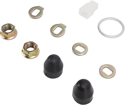 Pilipane Bikes Hub Motor Nuts Kit, High Strength Electric Bikes Scooters Hub Motor M 14 Nuts Washer Kit, E Bikes Hub Motor Screw Shaft Screw hat Washer/Spacer/Nut Cover, for Electric Bikes Scooters