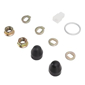 Bike Wheel Axle Nut, Bicycle Hub Motor Nut Kit Steel M14 Nut Washer Kit with 14mm Shaft for Electric Bike Scooter
