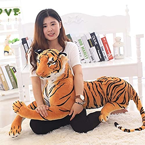 Image of Tickles Tiger Soft Stuffed Plush Animal Toy for Kids Birthday Gift (Color: Brown; Size: 60 cm)