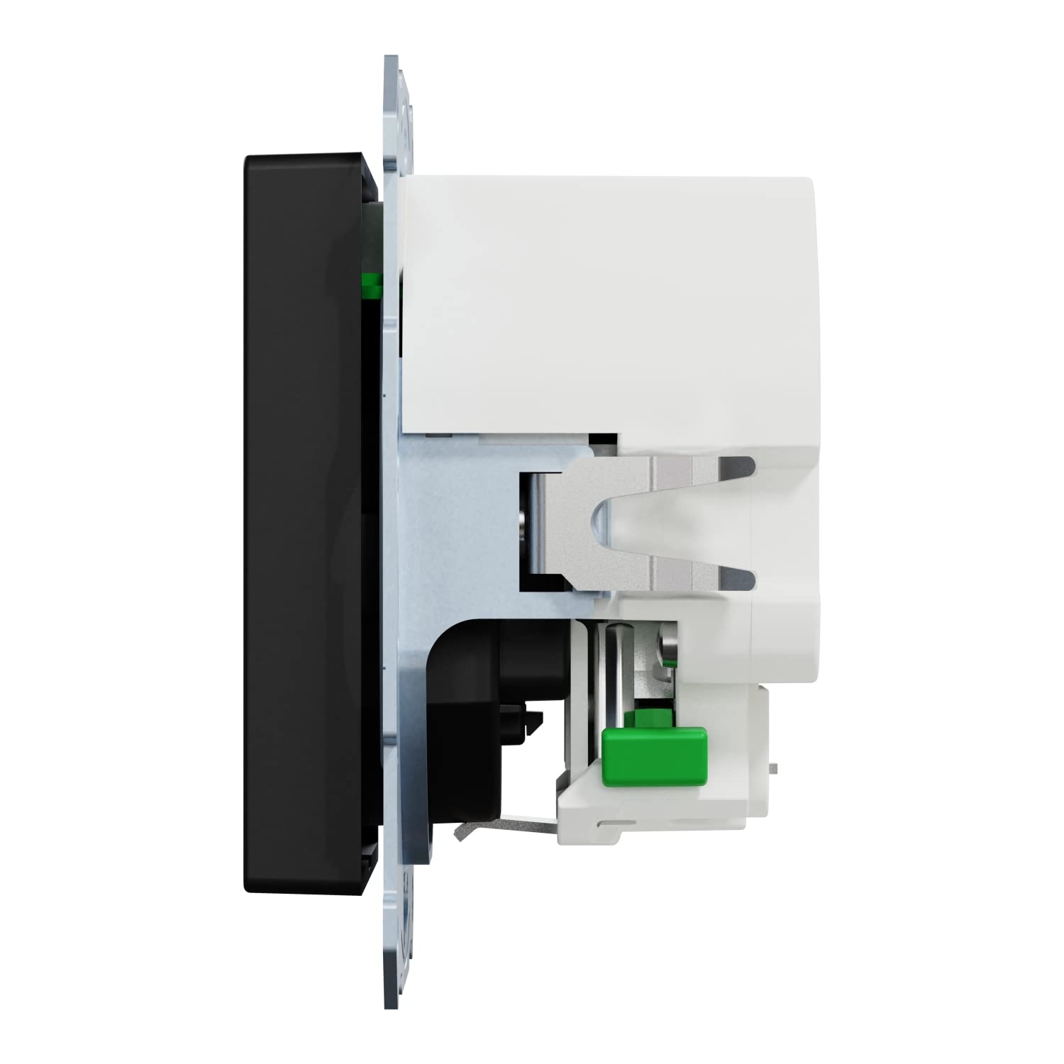 Schneider Electric Merten Schuko-USB-Steckdose, MEG2367-0403 | USB-A und -C, System M, schwarz matt