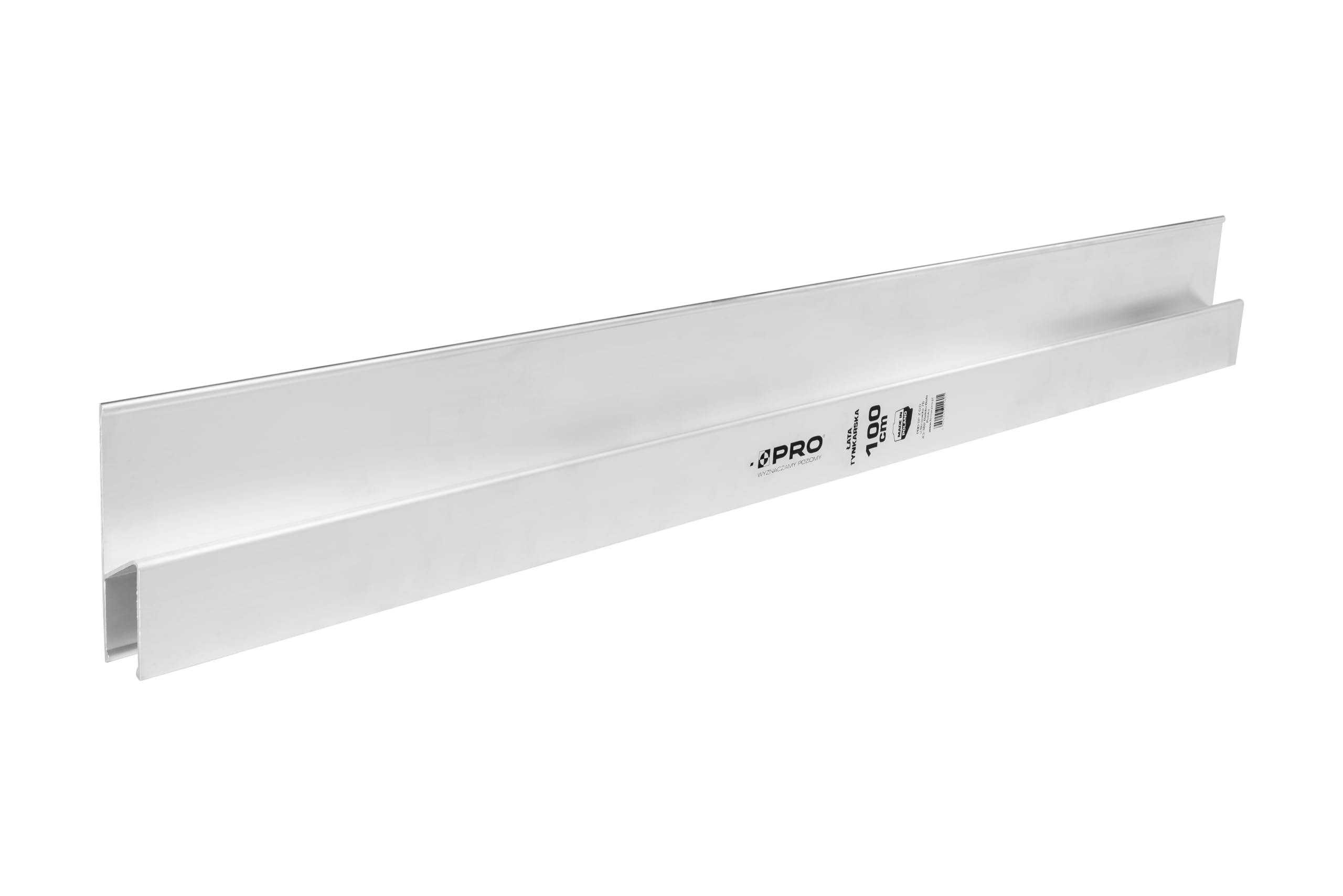 PRO Règle de Plâtrier Forme „H” Profil Ouvert - Aluminium de Haute Qualité - Forme Ergonomique - pour Appliquer le Mortier de Plâtre - Gris - 100cm