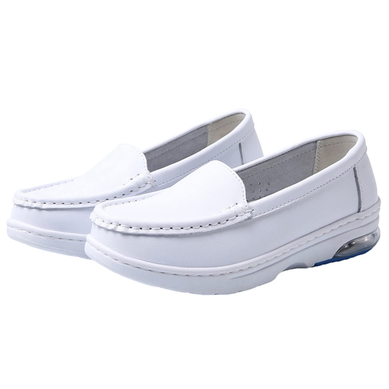 Mocasines De Cuña Mujer, Zapatos De Servicio De Enfermería De Trabajo Cómodos Zapatos para Caminar con Plataforma Antideslizante