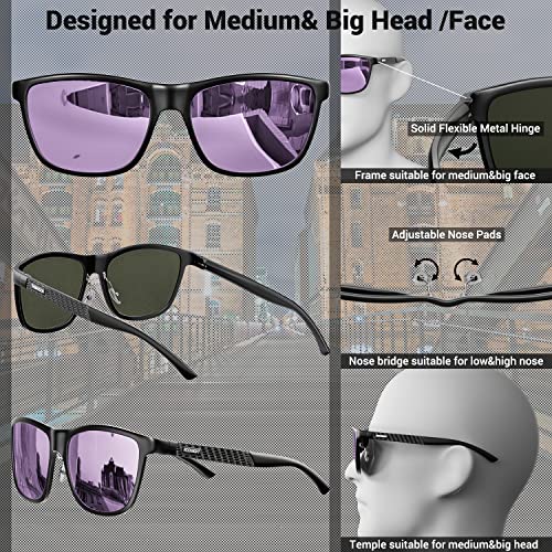 Image of ROCKNIGHT HD Polarized Driving Sunglasses UV400 Protection Lightweight Al-Mg Metal Frame Outdoor Casual 60mm